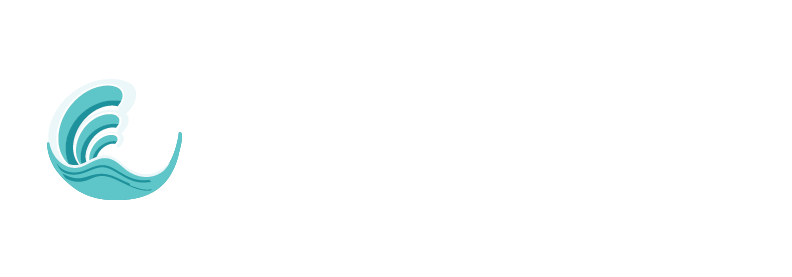 a blue wave logo on a white background at Cascades at Clear Lake Apartments, Ft. Myers, 33908